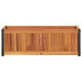 vidaXL Záhradný kvetináč 80x30x27,5 cm masívna akácia a oceľ