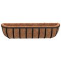 vidaXL Nástenné žľaby 2 ks kokosové vložky čierne 76x21x16 cm oceľ