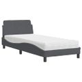 vidaXL Posteľ s matracom Dover tmavosivý 80x200 cm zamat