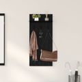 vidaXL Vešiak na stenu Nástenná montáž Čierny dub 40 x 10 x 90 cm