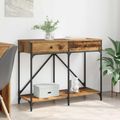 vidaXL Konzolový stôl Staré drevo 100 x 39 x 78,5 cm Kompozitné drevo
