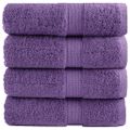 vidaXL Prémiové uteráky pre hostí SOLUND 4 ks fialové 30x50 cm 600 g/m²