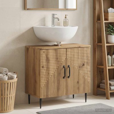 vidaXL Kúpeľňová skrinka pod umývadlo HAARLEM Dub artisan