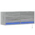 vidaXL TV nástenná skrinka s LED svetlami sivá sonoma 100x31x38 cm