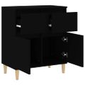 vidaXL Komoda čierna 60x35x70 cm spracované drevo