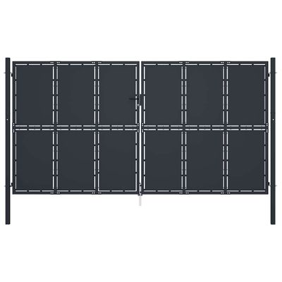 vidaXL Záhradná brána z ocele 400x200 cm antracitová