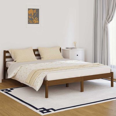 vidaXL Posteľný rám masívna borovica 160x200 cm medovo-hnedý