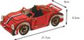 Woodcraft Drevené 3D puzzle Červený kabriolet