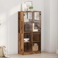 vidaXL Highboard Staré drevo 68 x 37 x 142 cm Kompozitné drevo