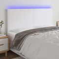 VidaXL Čelo postele biele 160x5x118/128 cm umelá koža