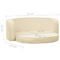 vidaXL Skladací gauč pre psa krémový 73x67x26 cm plyšový s vankúšom