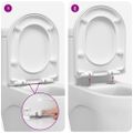 vidaXL WC sedadlo Nastaviteľné Biela 48 x 36,5 x 4,5 cm Polypropylén