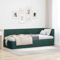 vidaXL Rohový rám postele Tmavozelená 80 cm x 200 cm Zamat