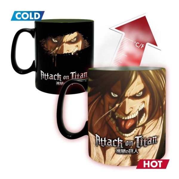 Hrnček Attack on Titan, meniaci sa