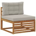 vidaXL Záhradná súprava gaučov 8 ks Prírodná a svetlosivá