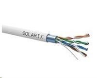 Solarix - instalačný kábel FTP, Cat5E, drôt, PVC, cievka 500m