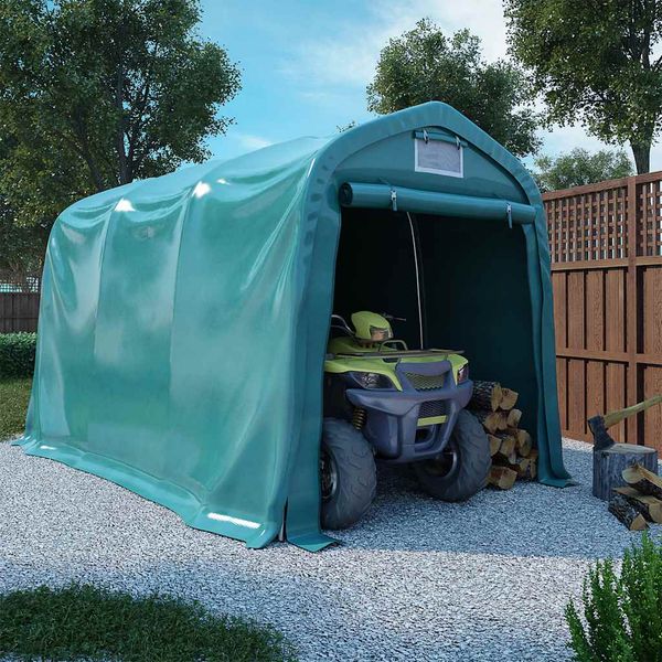vidaXL Garážový stan zelený 2,4x3,6 m PVC