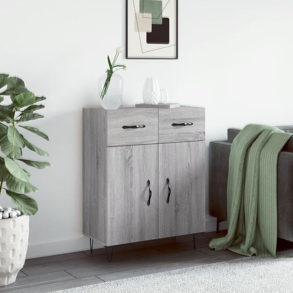vidaXL Komoda sivý dub sonoma 69,5x34x90 cm kompozitné drevo