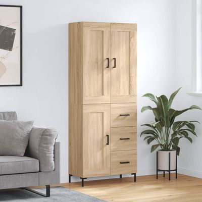 vidaXL Vysoká skrinka dub sonoma 69,5x34x180 cm spracované drevo