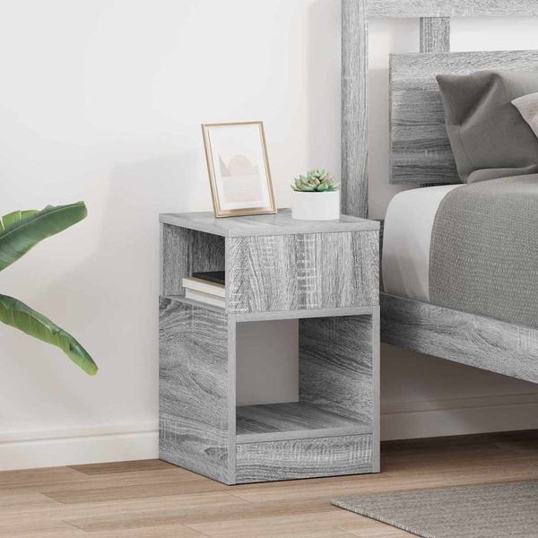 vidaXL Koncový stôl 2 pcs Sivý Sonoma 30,5 x 30 x 45 cm