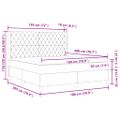 vidaXL Posteľ s pružinovým rámom s matracmi Ružová 180 x 200 cm Zamat
