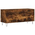 vidaXL Skrinka na platne dymový dub 100x38x48 cm kompozitné drevo