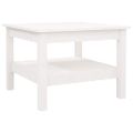 vidaXL Konferenčný stolík biely 55x55x40 cm borovicové drevo