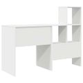 vidaXL Stôl Biela Kompozitné drevo 131,5 x 50 x 106,5 cm