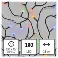 LED vianočný reťazec, 18 m, vonkajší aj vnútorný, multicolor, programy