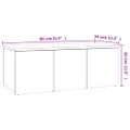 vidaXL TV skrinka dymový dub 80x34x30 cm spracované drevo