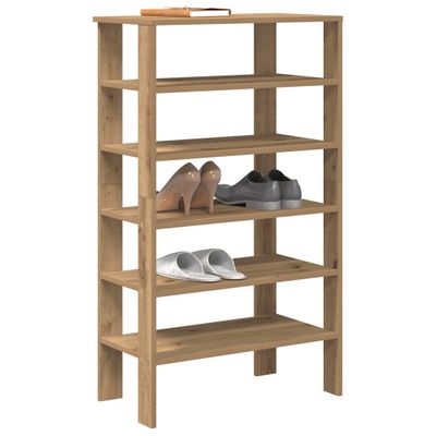 vidaXL Regál na topánky dub artisan 61x32x105 cm kompozitné drevo