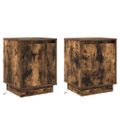 vidaXL Nočný stolík 2 ks Dymová dub 39 x 34,5 x 50 cm Kompozitné drevo