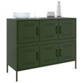 vidaXL Komoda olivovozelená 100,5x39x79 cm oceľ
