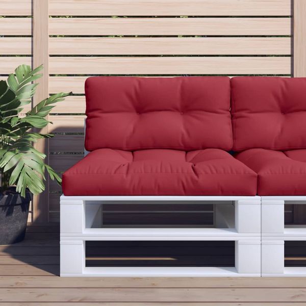 vidaXL Podložka na paletový nábytok, vínová 80x40x12 cm, látka