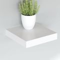 vidaXL Plávajúce nástenné police 4 ks, biele 23x23,5x3,8 cm, MDF
