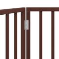 vidaXL Brána pre psa skladacia 2 panely hnedá 160 cm topoľové drevo