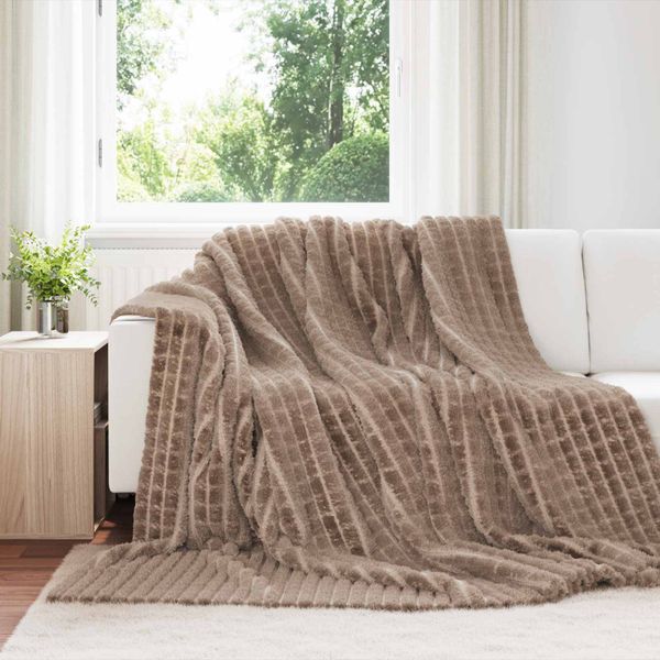 vidaXL Prikrývky na hodenie 6 pcs ťavová 240 x 220 cm Flís