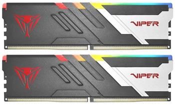 PATRIOT Viper VENOM RGB 48GB DDR5 6000MT/s / DIMM / CL32 / 1,35V / Kit 2x 24GB Operačná pamäť, DDR5, 48GB (2× 24GB kit), 6000MT/s, CL32, RGB LED podsvietenie, s chladičom, čierno-šedá