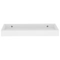 vidaXL Terasové nástenné police 4 ks biele 40x15x4 cm MDF