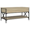 vidaXL Konferenčný stolík dub sonoma 100x50x50 cm kompozit.drevo a kov
