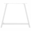 vidaXL Nohy k jedálenskému stolu v tvare A, 2 ks, biele, 90 x (72-73) cm, oceľové