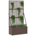 vidaXL Záhradná mriežka na kvetináče Hnedá 70 x 30 x 135 cm Kov