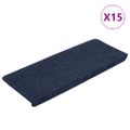vidaXL Samolepiace nášľapy na schody 15 ks 65x24,5x3,5 cm modré