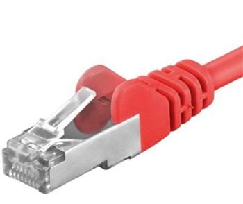 Premiumcord Patch kábel CAT6a S-FTP, RJ45-RJ45, AWG 26/7 5m, červená