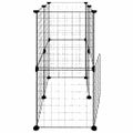 vidaXL 12-panelová klietka pre domáce zvieratá čierna 70x35x70 cm oceľ