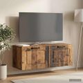 vidaXL Nástenná TV skrinka Nástenný Staré drevo 78,5 x 31 x 30 cm