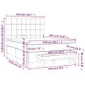 vidaXL Posteľný rám boxspring s matracom čierny 140x190 cm zamat