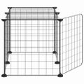 vidaXL 8-panelová klietka pre domáce zvieratá čierna 70x35x35 cm oceľ