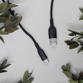 Maxlife MXUC-07 kábel USB - USB-C 1,0 m 3A čierny nylon