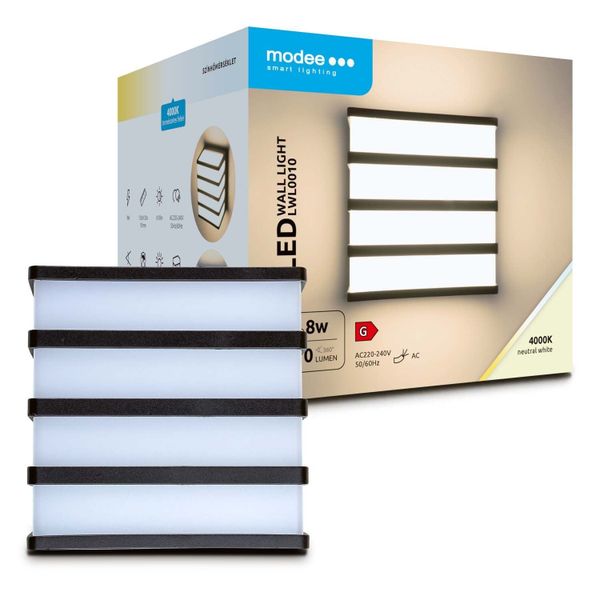 Modee LED biela nástenná lampa 8W 610lm neutrálna biela (ML-LWL0010)